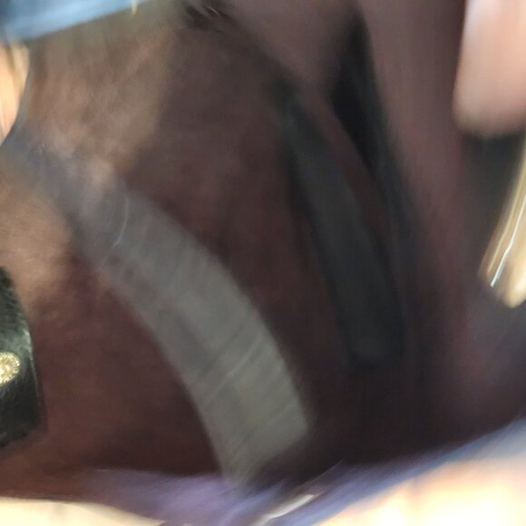 Like New Coach Derby Black Leather Flowered Crossbody Bag Purse - Picture 11 of 12